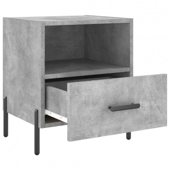 Tables de chevet 2pcs gris béton 40x35x47,5cm bois d’ingénierie
