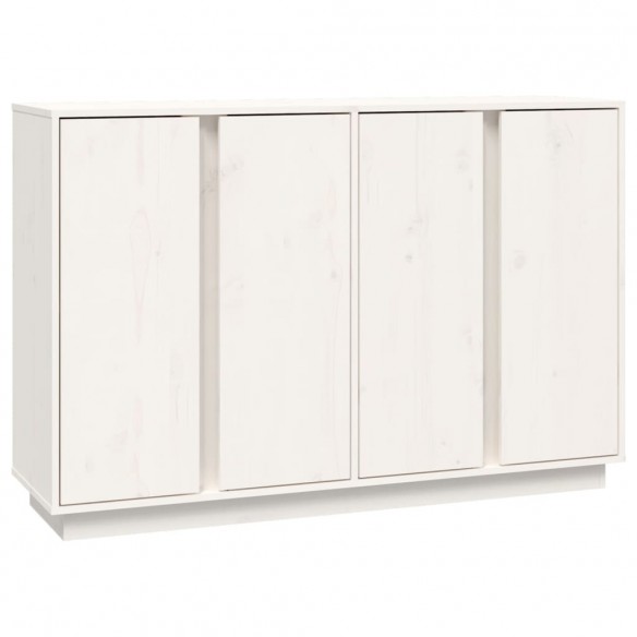 Buffet Blanc 120x35x80 cm Bois massif de pin