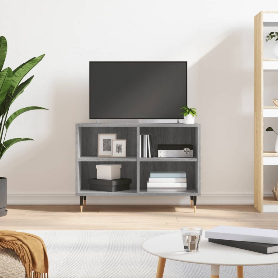Meuble TV sonoma gris 69,5 x 30 x 50 cm bois d'ingénierie
