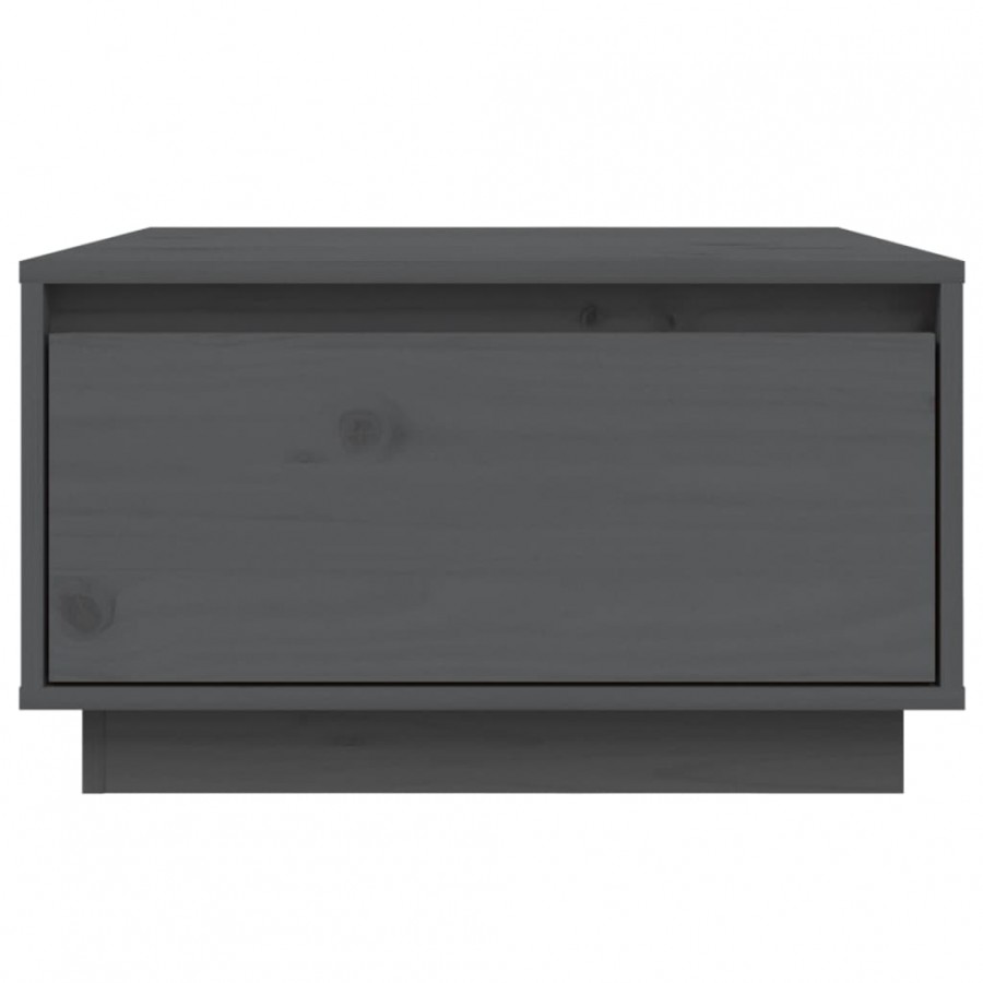 Table basse Gris 55x56x32 cm Bois massif de pin