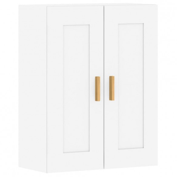 Armoires murales 2 pcs blanc bois d'ingénierie