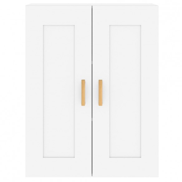 Armoires murales 2 pcs blanc bois d'ingénierie