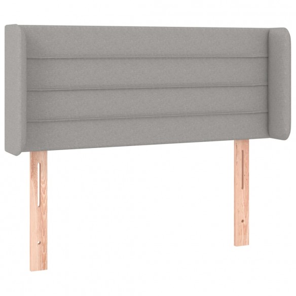 Tête de lit avec oreilles Gris clair 83x16x78/88 cm Tissu