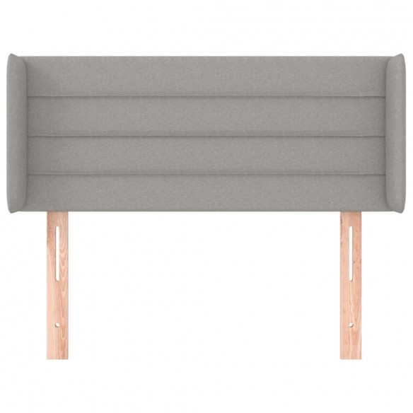 Tête de lit avec oreilles Gris clair 83x16x78/88 cm Tissu