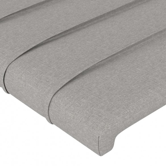 Tête de lit avec oreilles Gris clair 83x16x78/88 cm Tissu