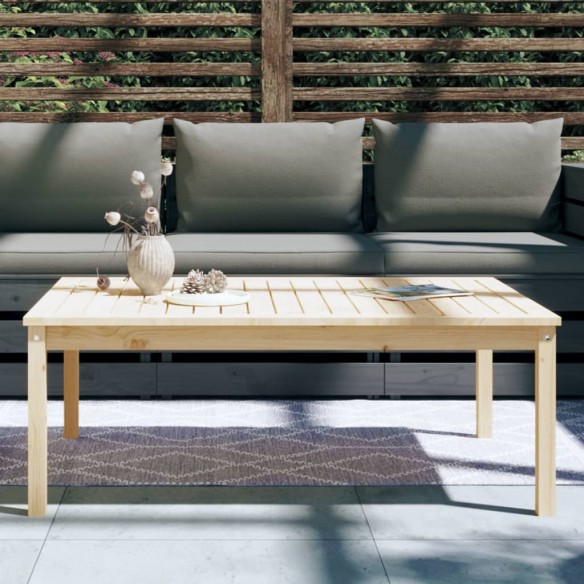 Table de jardin 121x82,5x45 cm bois massif de pin