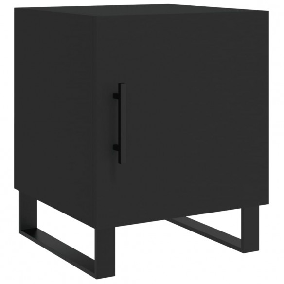 Tables de chevet 2 pcs noir 40x40x50 cm bois d’ingénierie