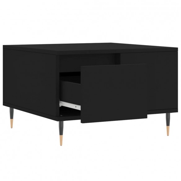 Table basse noir 55x55x36,5 cm bois d'ingénierie