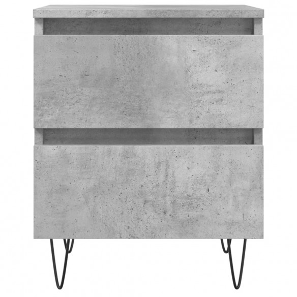 Table de chevet gris béton 40x35x50 cm bois d’ingénierie