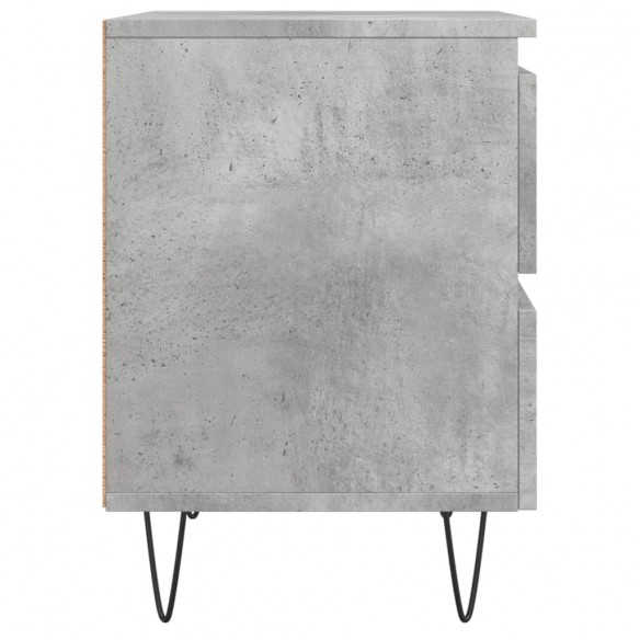 Table de chevet gris béton 40x35x50 cm bois d’ingénierie