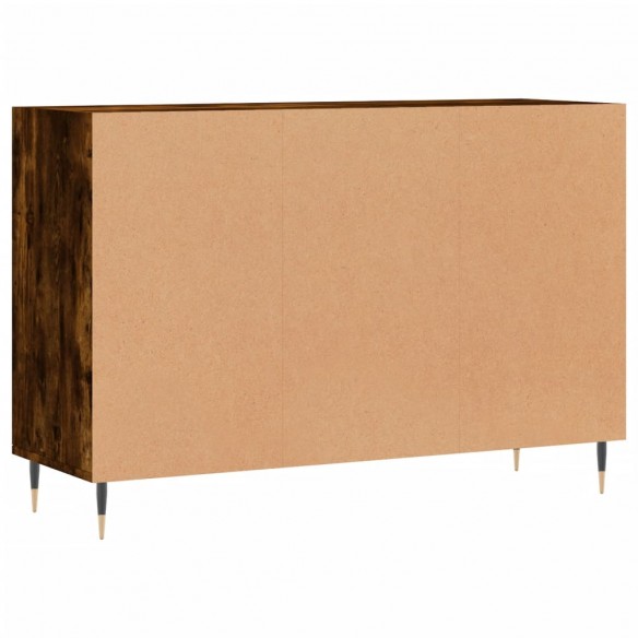 Buffet chêne fumé 103,5x35x70 cm bois d'ingénierie