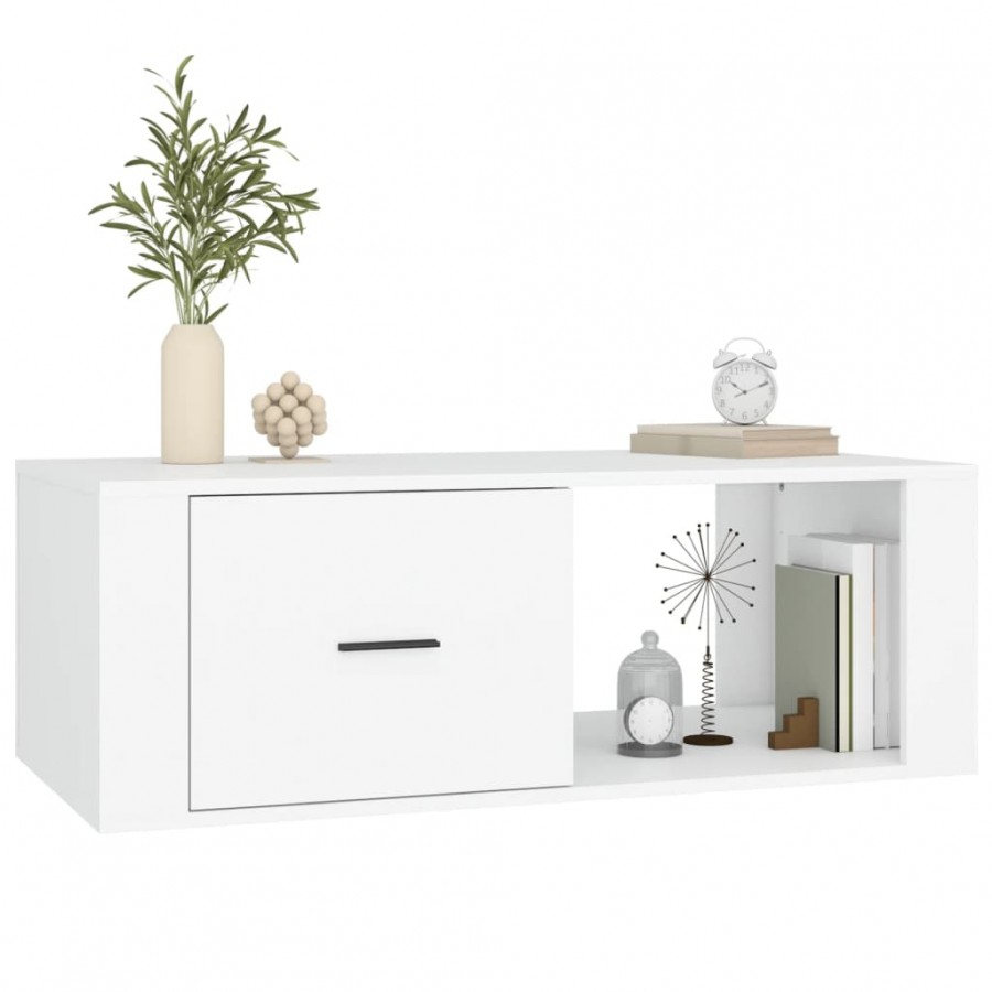 Table basse Blanc 100x50,5x35 cm 