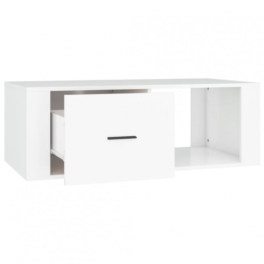 Table basse Blanc 100x50,5x35 cm 