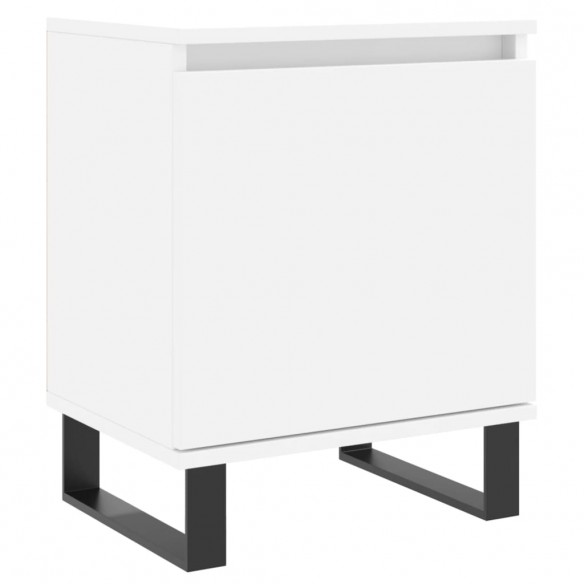Table de chevet blanc 40x30x50 cm bois d’ingénierie