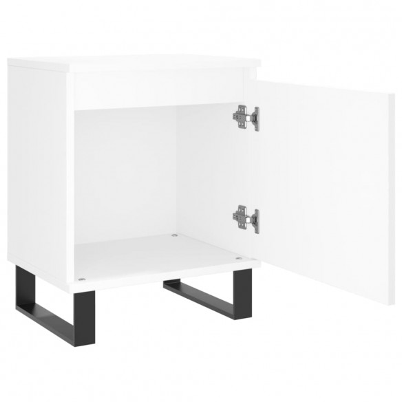 Table de chevet blanc 40x30x50 cm bois d’ingénierie