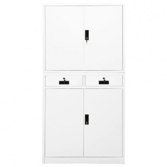 Armoire de bureau Blanc 90x40x180 cm Acier