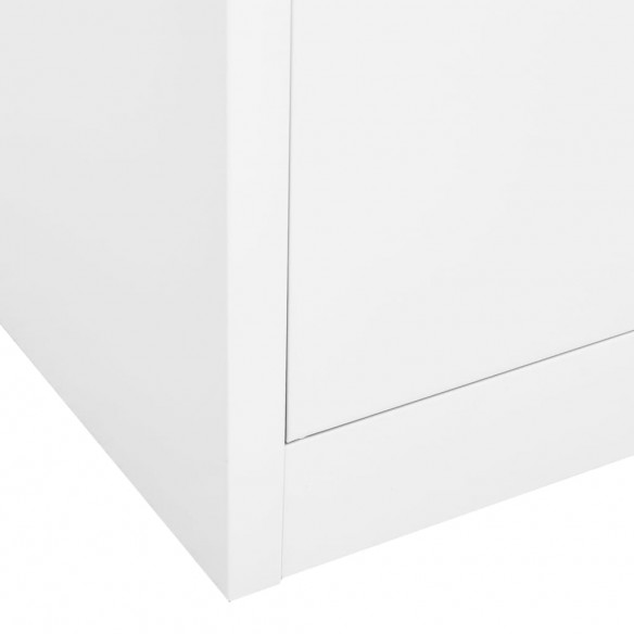 Armoire de bureau Blanc 90x40x180 cm Acier