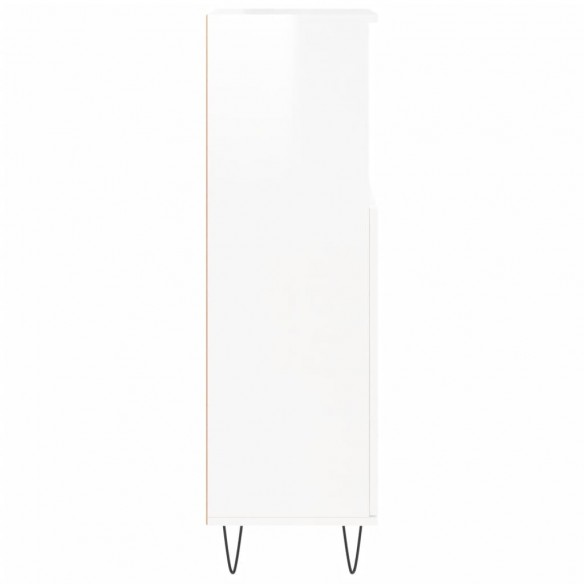 Armoire de salle de bain blanc brillant 30x30x100 cm