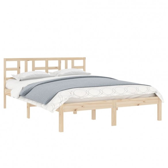 Cadre de lit bois massif 120x190 cm petit double