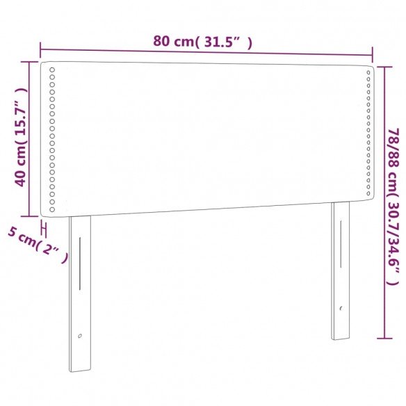 Tête de lit Marron 80x5x78/88 cm Similicuir