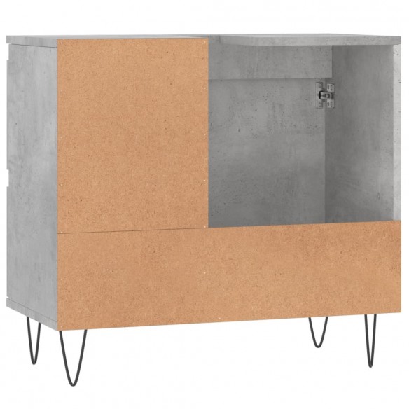 Armoire de salle de bain gris béton 65x33x60 cm