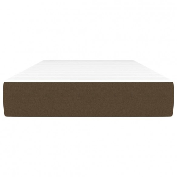 Matelas de lit à ressorts ensachés Marron foncé 90x200x20 cm