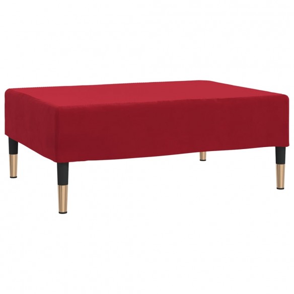 Repose-pied Rouge bordeaux 78x56x32 cm Velours