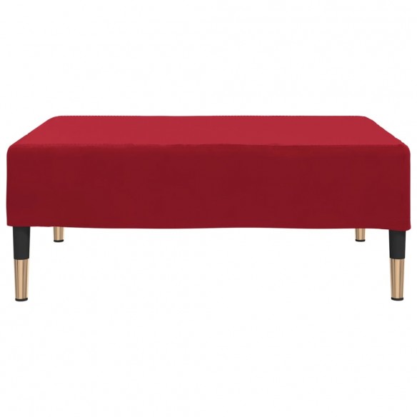 Repose-pied Rouge bordeaux 78x56x32 cm Velours