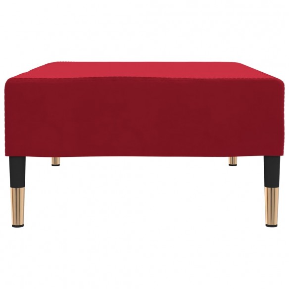 Repose-pied Rouge bordeaux 78x56x32 cm Velours