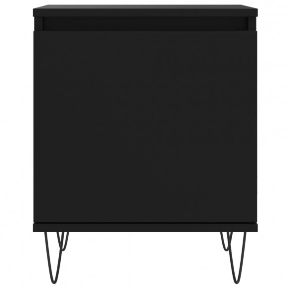 Tables de chevet 2 pcs noir 40x30x50 cm bois d'ingénierie