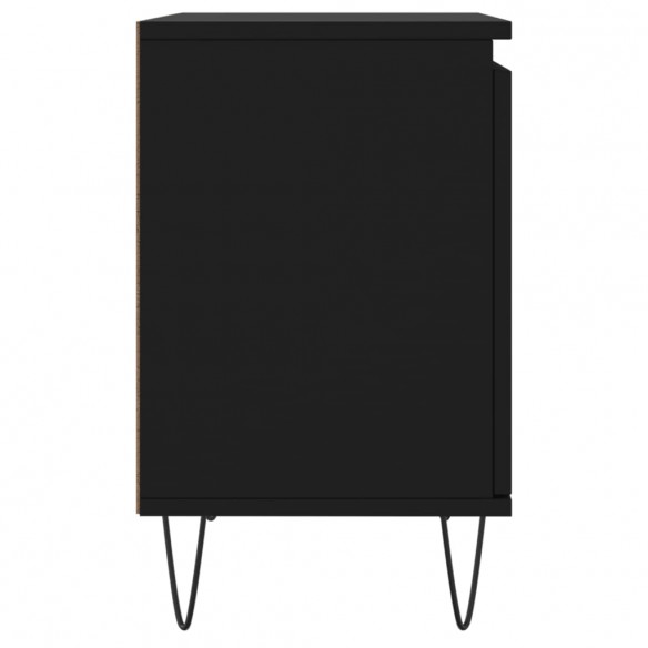 Tables de chevet 2 pcs noir 40x30x50 cm bois d'ingénierie