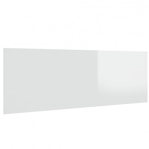 Tête lit murale Blanc brillant 240x1,5x80 cm Bois d'ingénierie