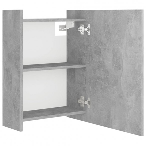 Armoire à miroir de bain Gris béton 62,5x20,5x64cm Aggloméré