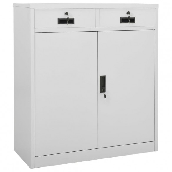 Armoire de bureau Gris clair 90x40x102 cm Acier