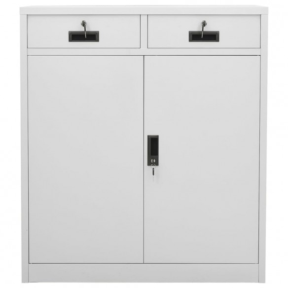 Armoire de bureau Gris clair 90x40x102 cm Acier