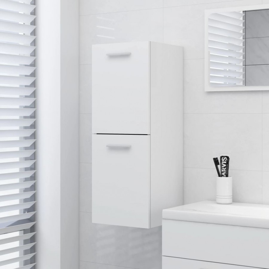 Armoire de salle de bain Blanc 30x30x80 cm Aggloméré