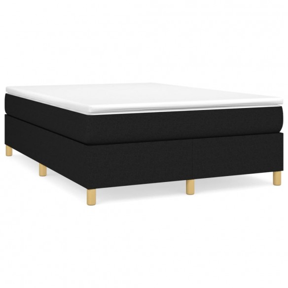 Cadre de lit avec matelas Noir 140x190 cm Tissu