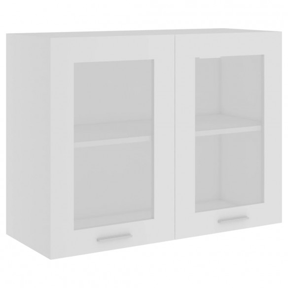 Armoire en verre suspendue Blanc 80x31x60 cm Aggloméré