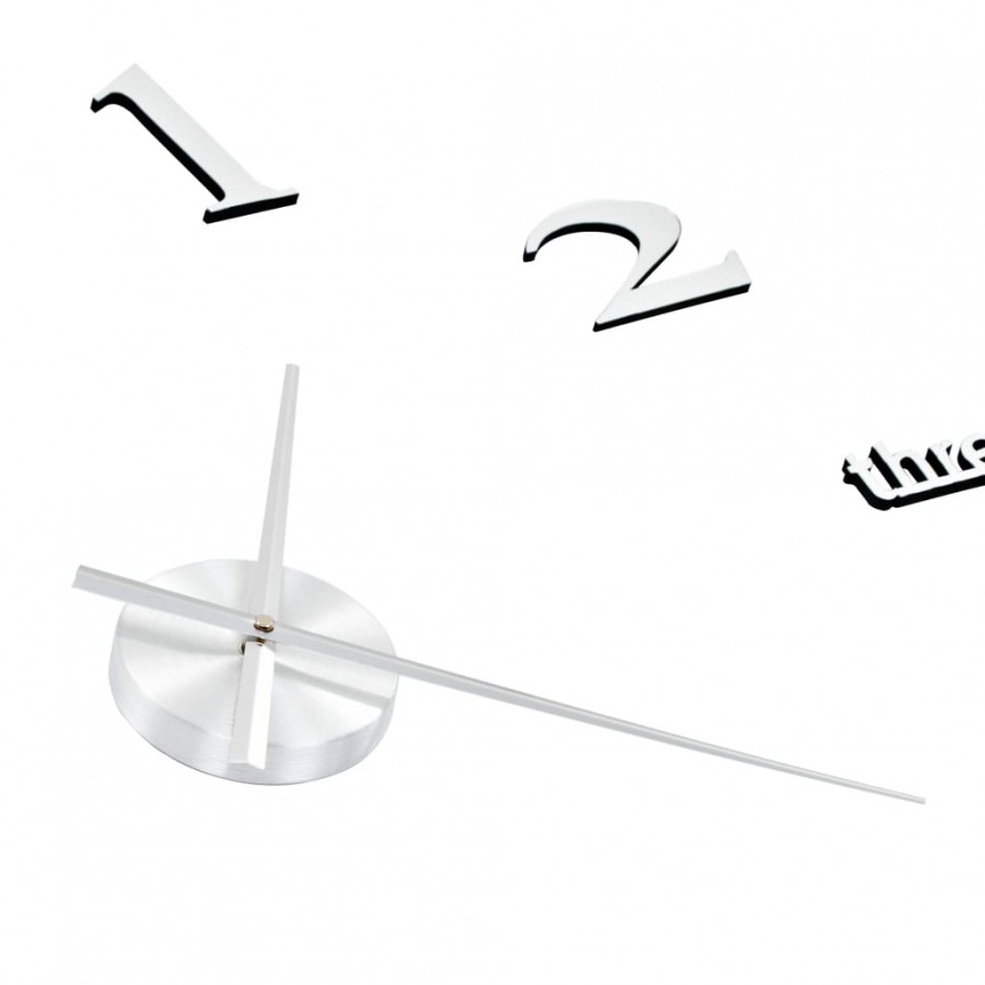 Horloge murale 3D Design moderne 100 cm XXL Argenté Horloge murale 3D Design moderne 100 cm XXL Argenté