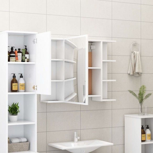 Ensemble de meubles de salle de bain 3 pcs Blanc Aggloméré