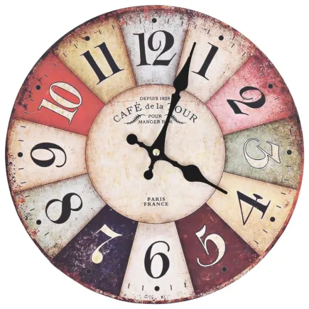 Horloge murale vintage Colorée 30 cm 2