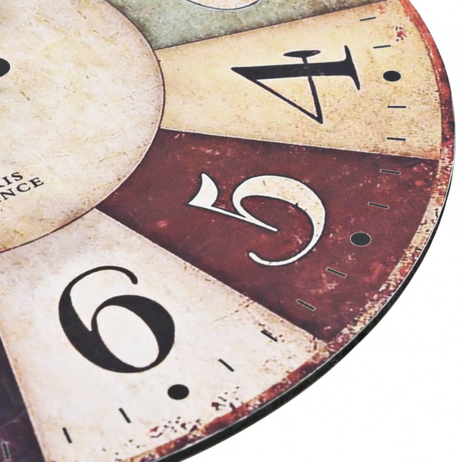 Horloge murale vintage Colorée 30 cm
