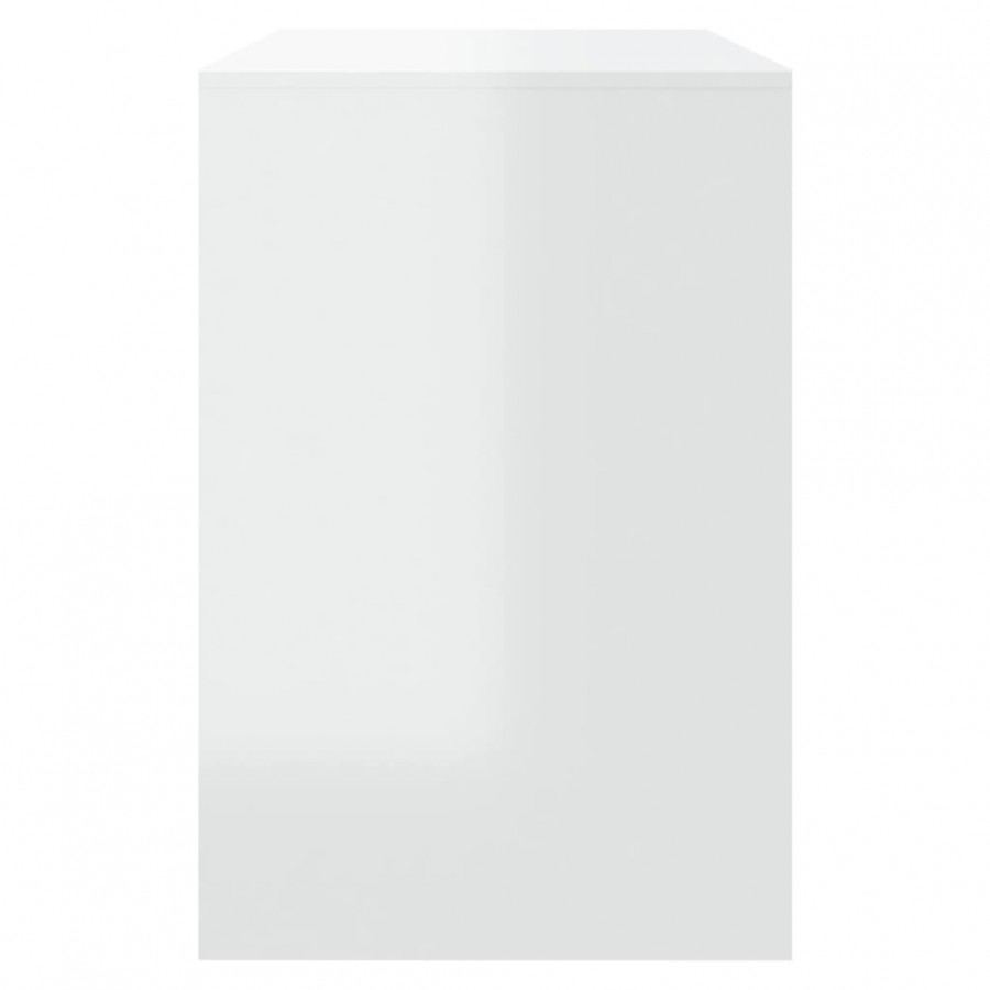 Ensembles de salle à manger 3 pcs Blanc brillant Aggloméré
