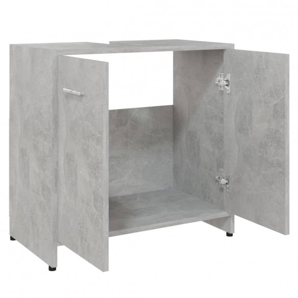 Armoire de salle de bain Gris béton 60x33x61 cm Aggloméré