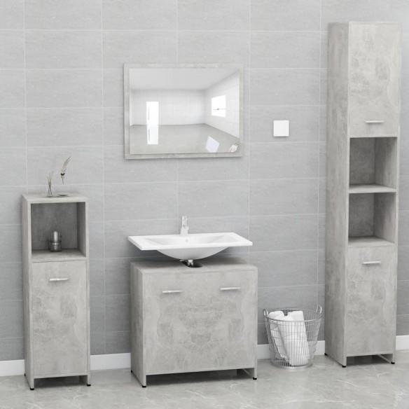 Armoire de salle de bain Gris béton 60x33x61 cm Aggloméré