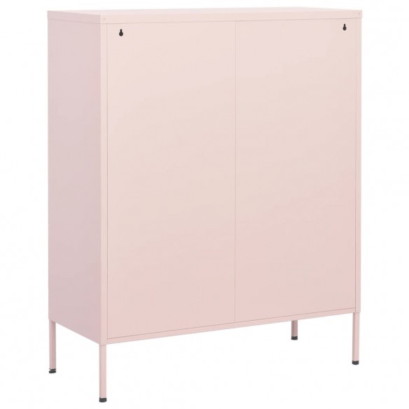 Armoire de rangement Rose 80x35x101,5 cm Acier