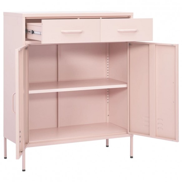 Armoire de rangement Rose 80x35x101,5 cm Acier