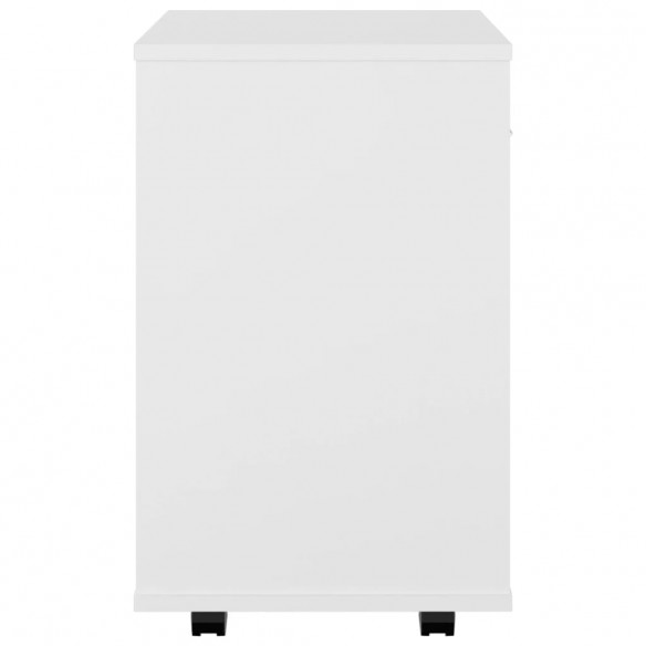 Armoire à roulettes Blanc 46x36x59 cm Aggloméré