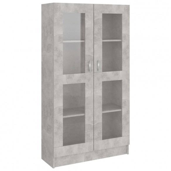 Armoire à vitrine Gris béton 82,5x30,5x150 cm Aggloméré