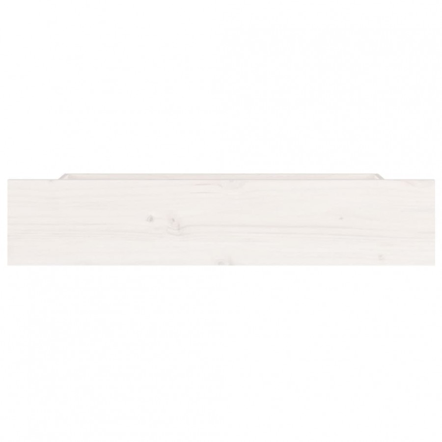Tiroirs de lit 4 pcs Blanc Bois de pin massif Tiroirs de lit 4 pcs Blanc Bois de pin massif